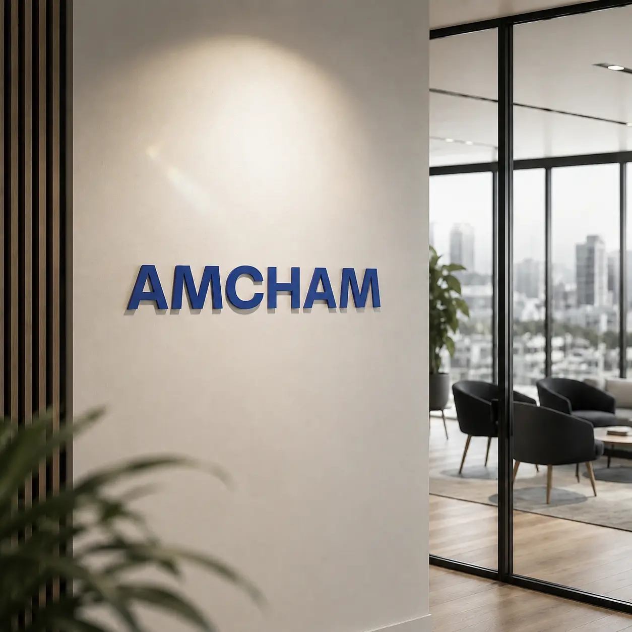 Escritório da Amcham e sala de reunião
