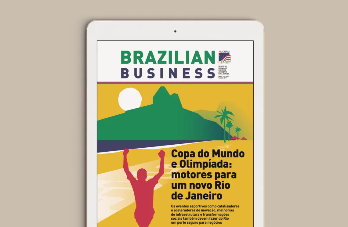 Revista Brazilian Business apresentada no tablet