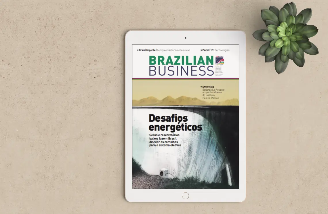 Revista Brazilian Business em uma experiência de leitura para tablet